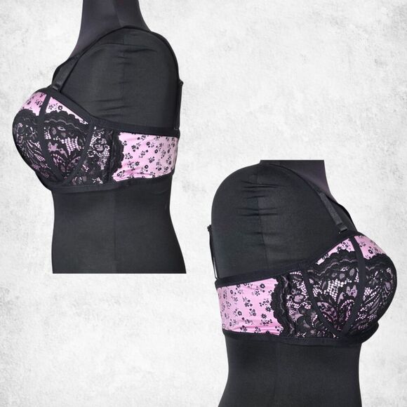 Torrid 42DD Bombshell Everyday Push-Up Bra Pink & Black Lace (New Without Tags) - Picture 2 of 6